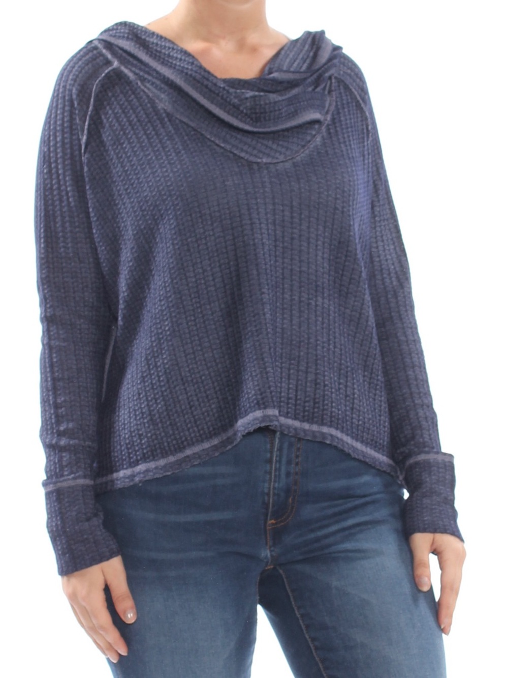 We the free blue wildcat waffle knit